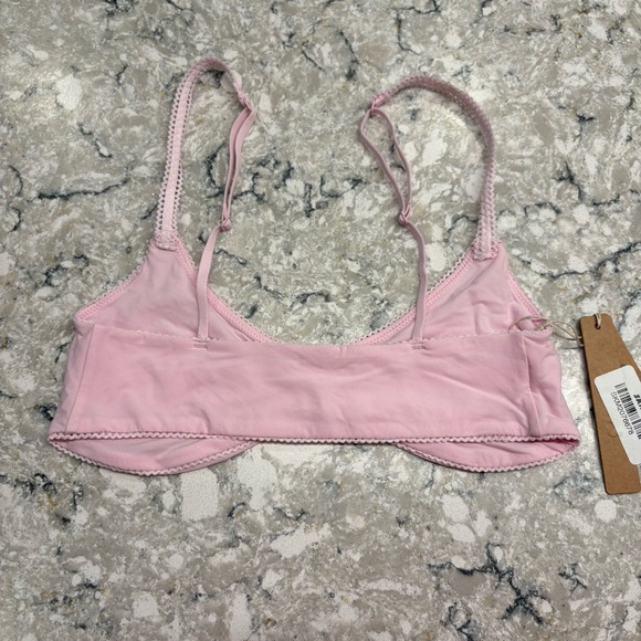 SKIMS Fits Everybody Picot Skimpy Scoop Bralette Rare Cherry Blossom NWT - Picture 6 of 9